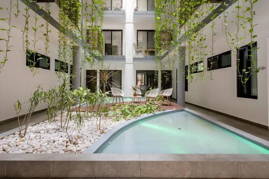 Onebr W Balcony Or Small Studio In Playa Del Carmen, Bbq, Pool Infinite, Whirlpool, Ac, Tv Smart, 200Mb アパートホテル